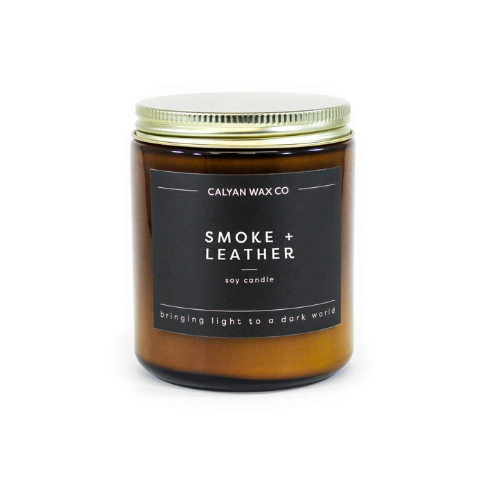 Smoke + Leather Amber Jar Soy Candle