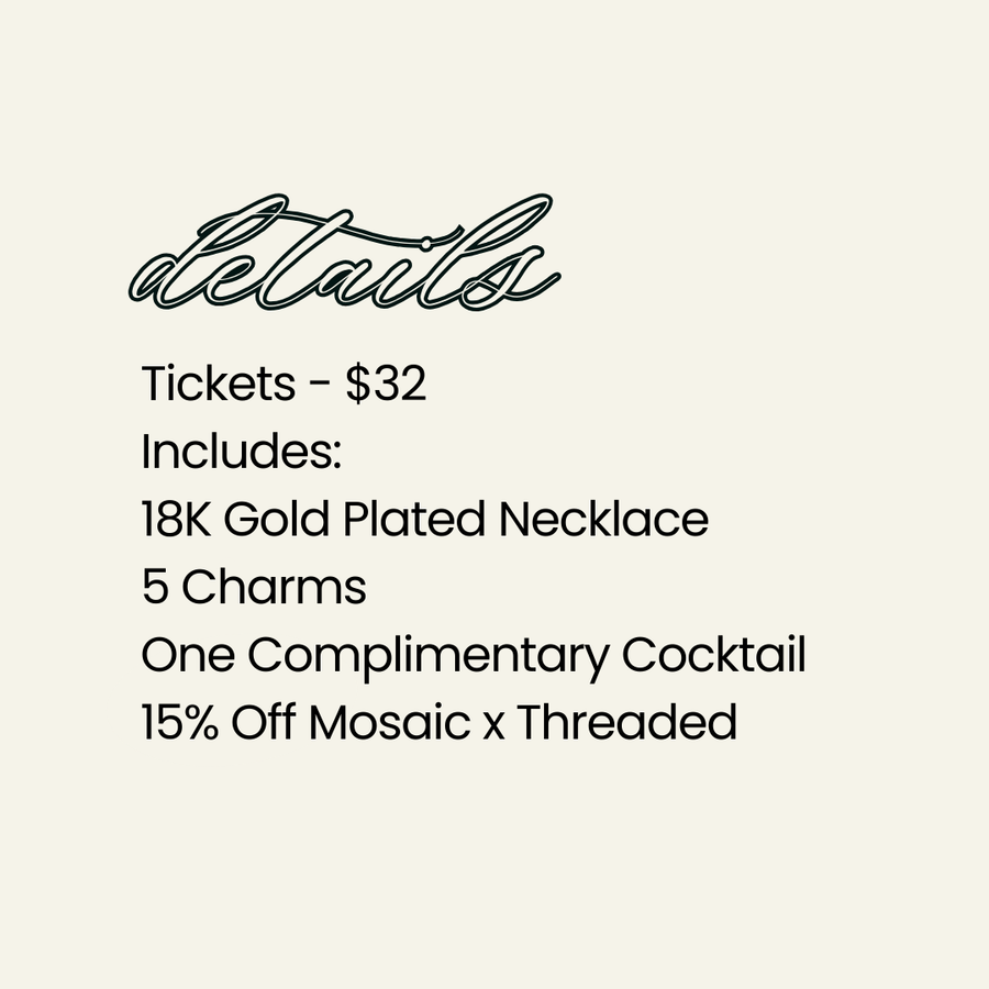 Charms + Cocktails Ticket on (10/25)