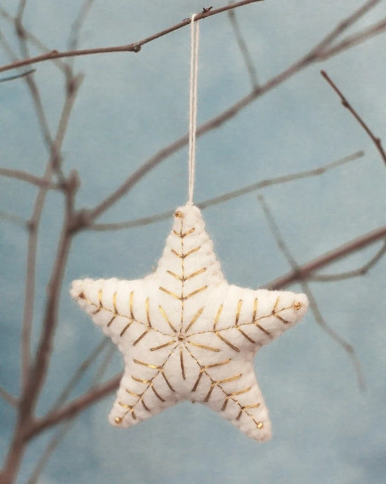 Embroidered Star Ornament