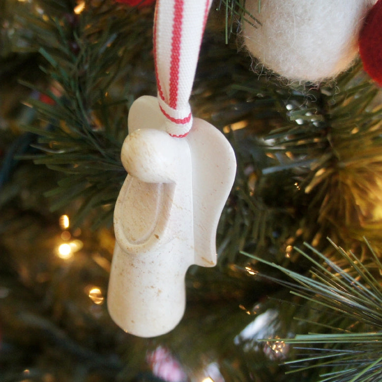 Soapstone Angel Ornament