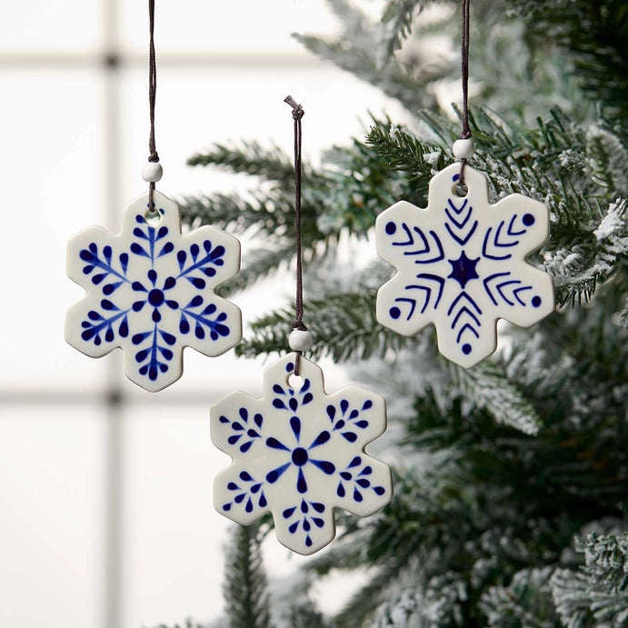 Ceramic Snowflake Ornaments