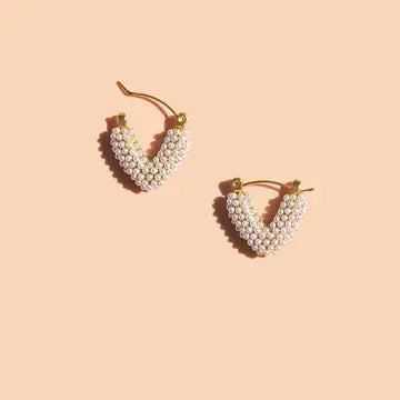 Pearl Mini Dot Hoops | 2 Styles