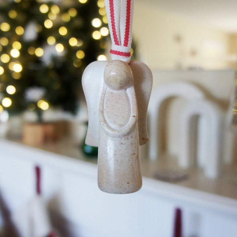 Soapstone Angel Ornament