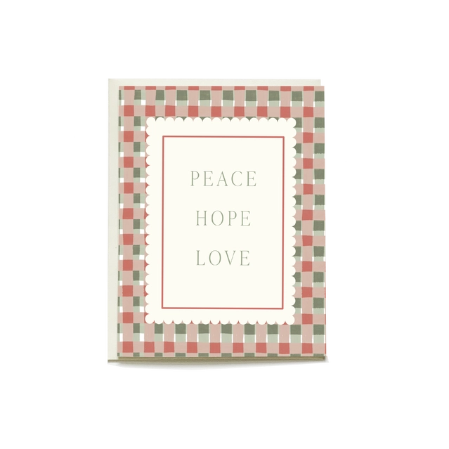 Peace Hope Love Holiday Greeting Card