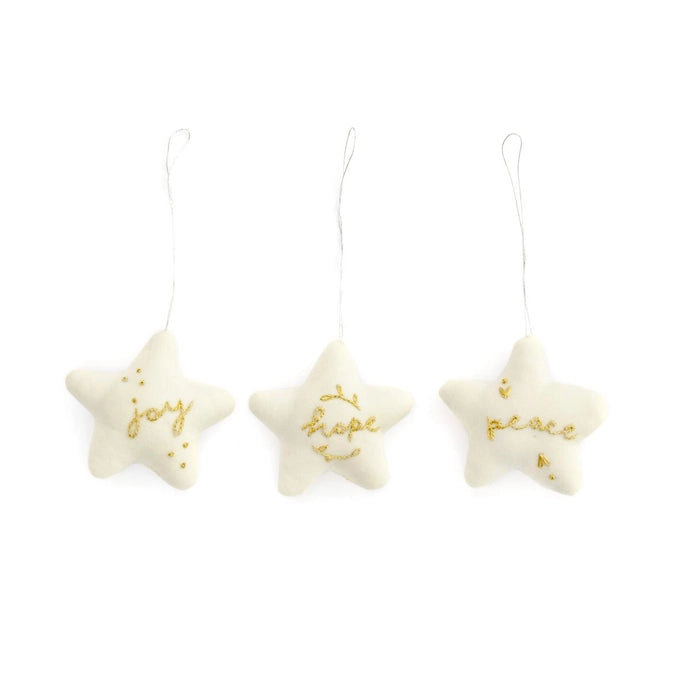 Embroidered Ornaments Set of 3