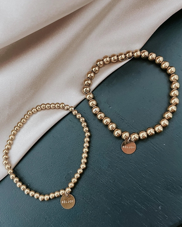 Gold Bead Bracelet | 2 Sizes