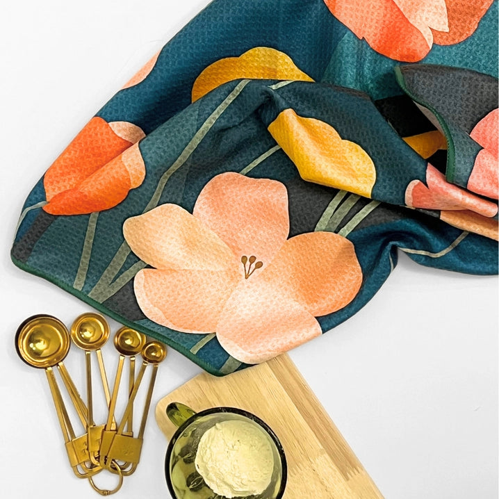 Green + Wildflower | Recycled Microfiber Waffle Tea Towel