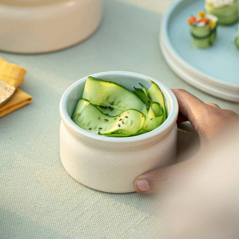 Serene Sky Ceramic Nut Bowl