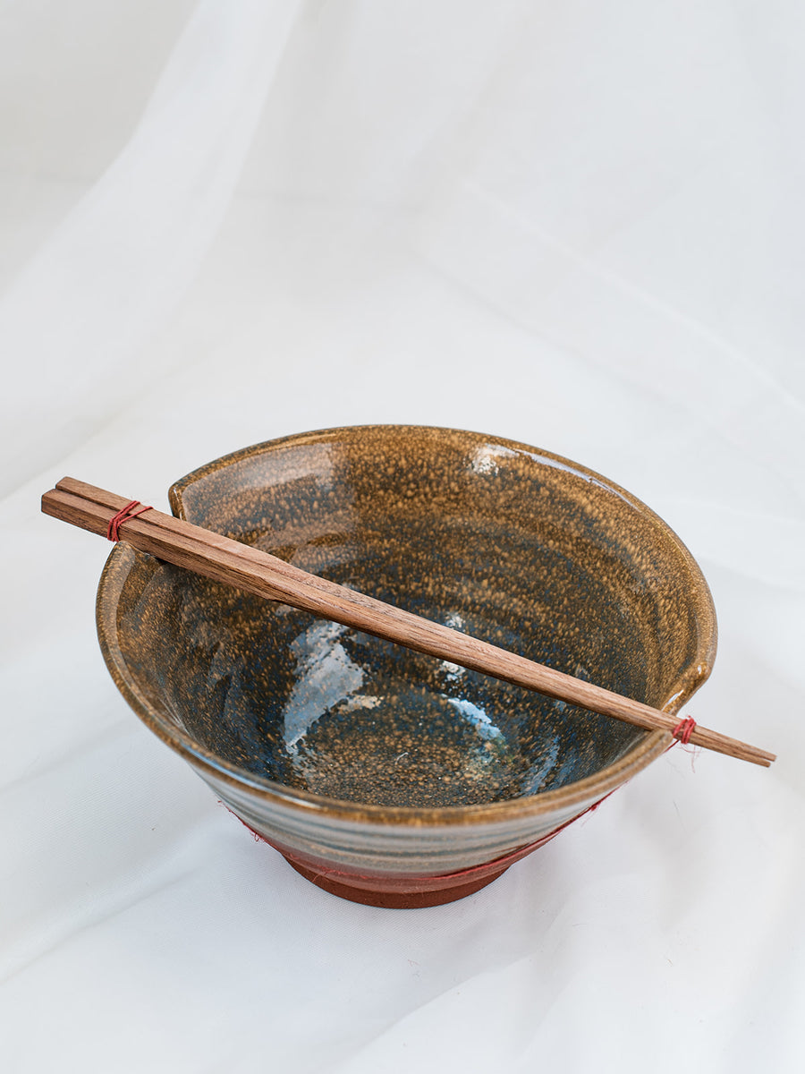 Chopsticks + Terracotta Bowl Set