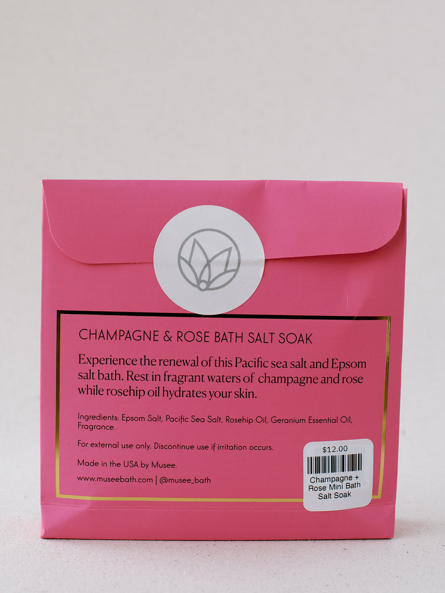 Champagne + Rose Mini Bath Salt Soak