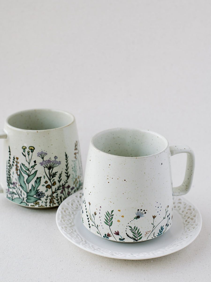 Floral Bloom Stoneware Mug