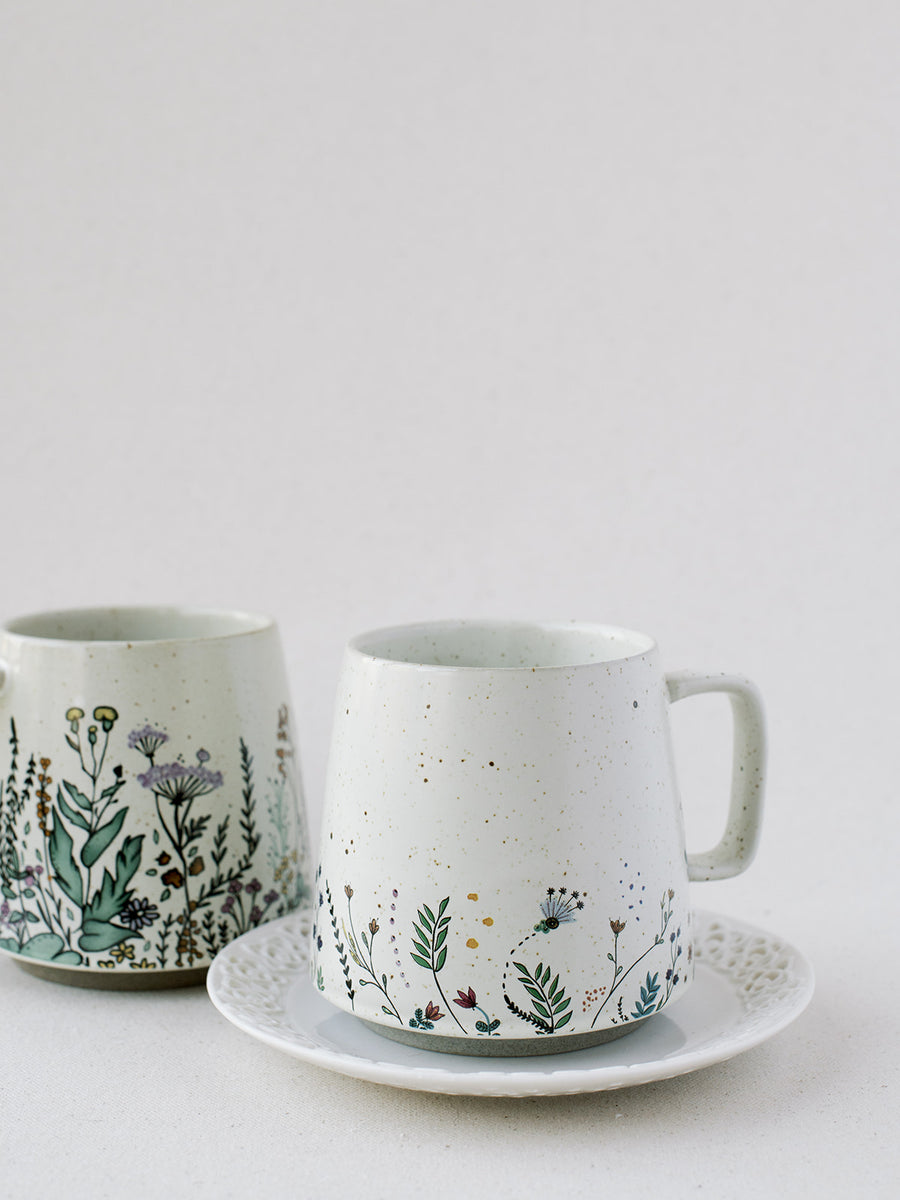 Floral Bloom Stoneware Mug