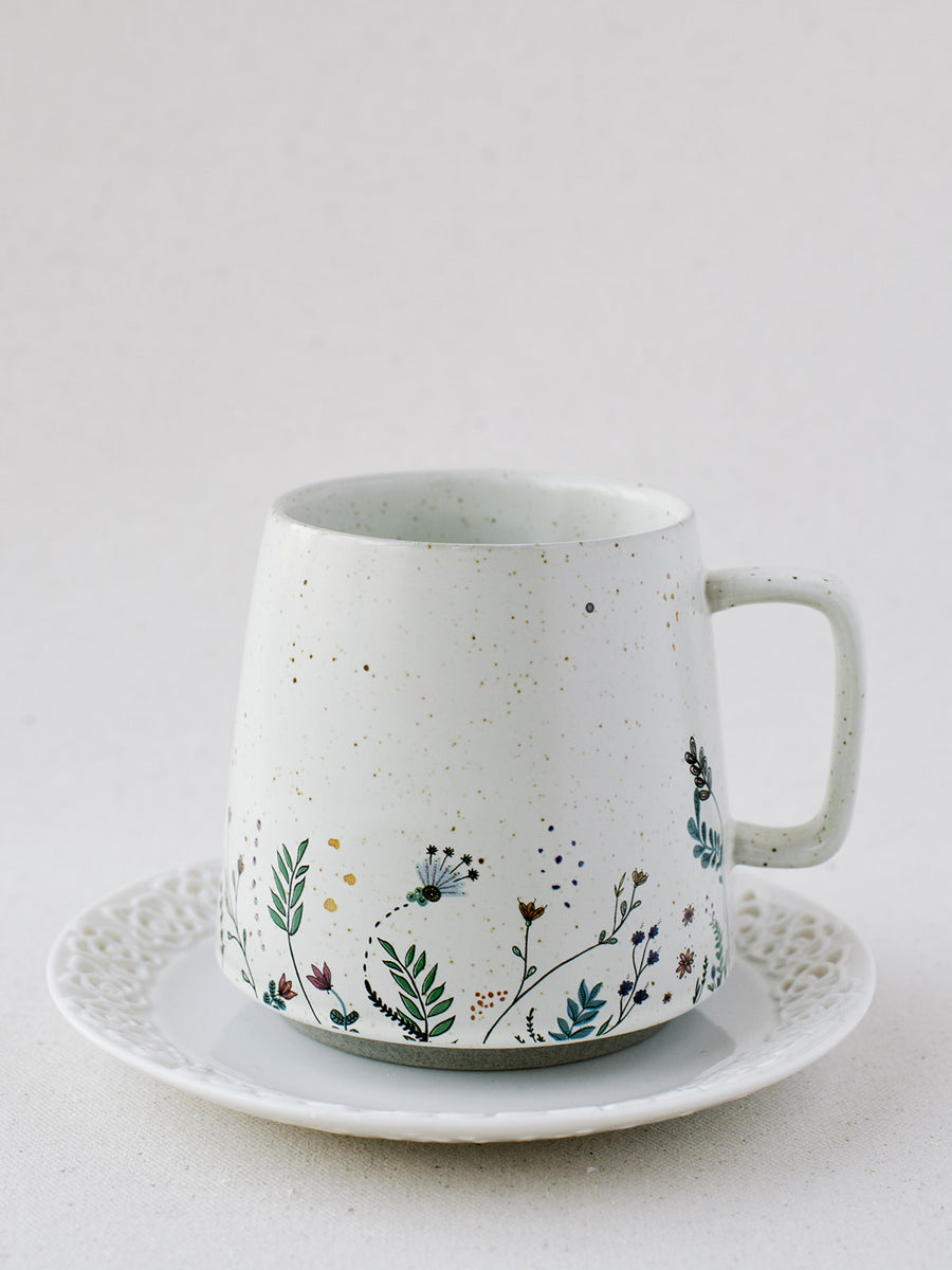 Floral Bloom Stoneware Mug