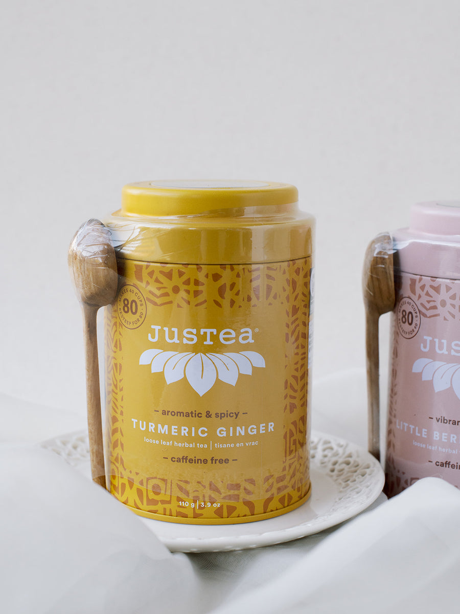 Turmeric Ginger Tin + Spoon | Organic, Fair Herbal Tea