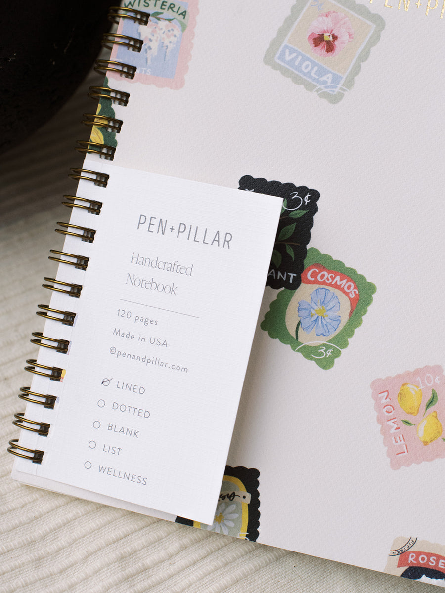 Floral Stamps Notebook