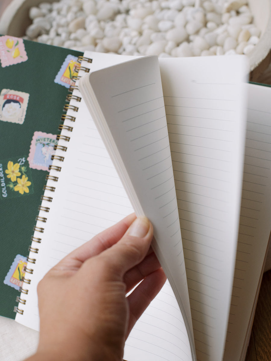 Floral Stamps Notebook