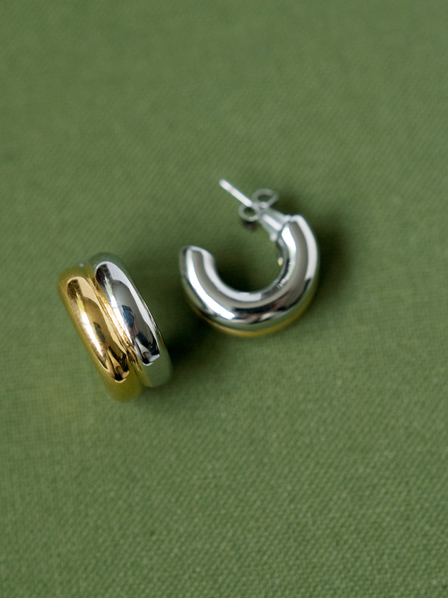 Ebbit Gold + Silver Earrings