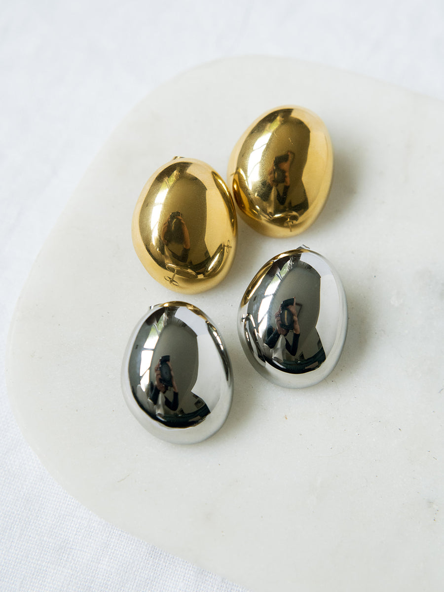 Estafane Oval Statement Earrings