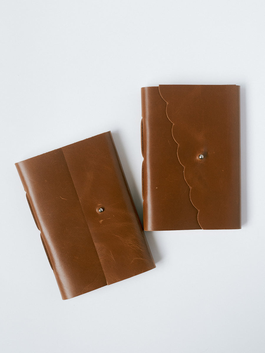 Scalloped Leather Journal