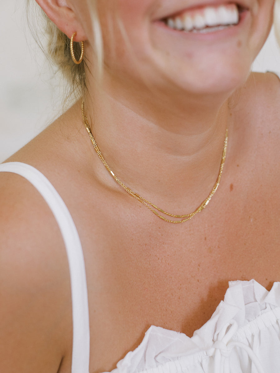 Hattie Double Layer Gold Necklace