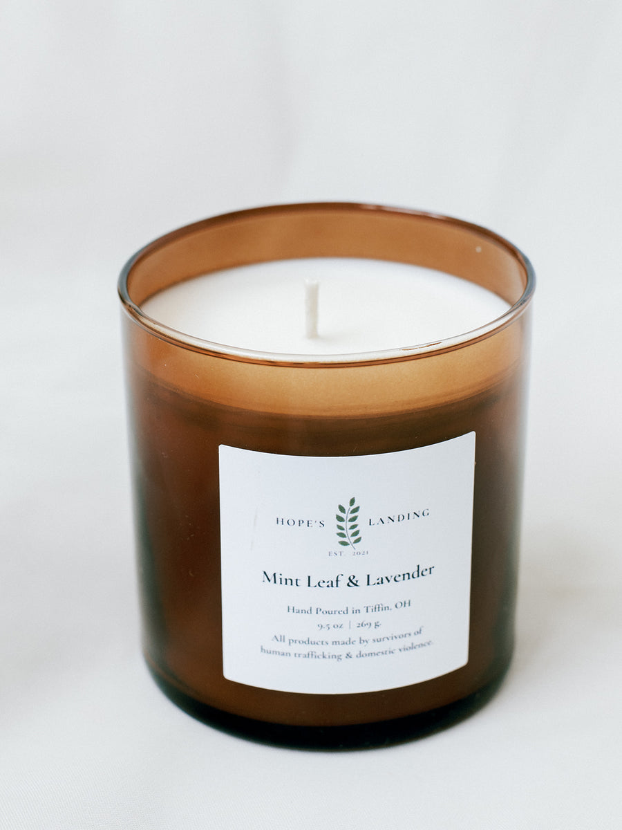 Mint Leaf and Lavender Candle