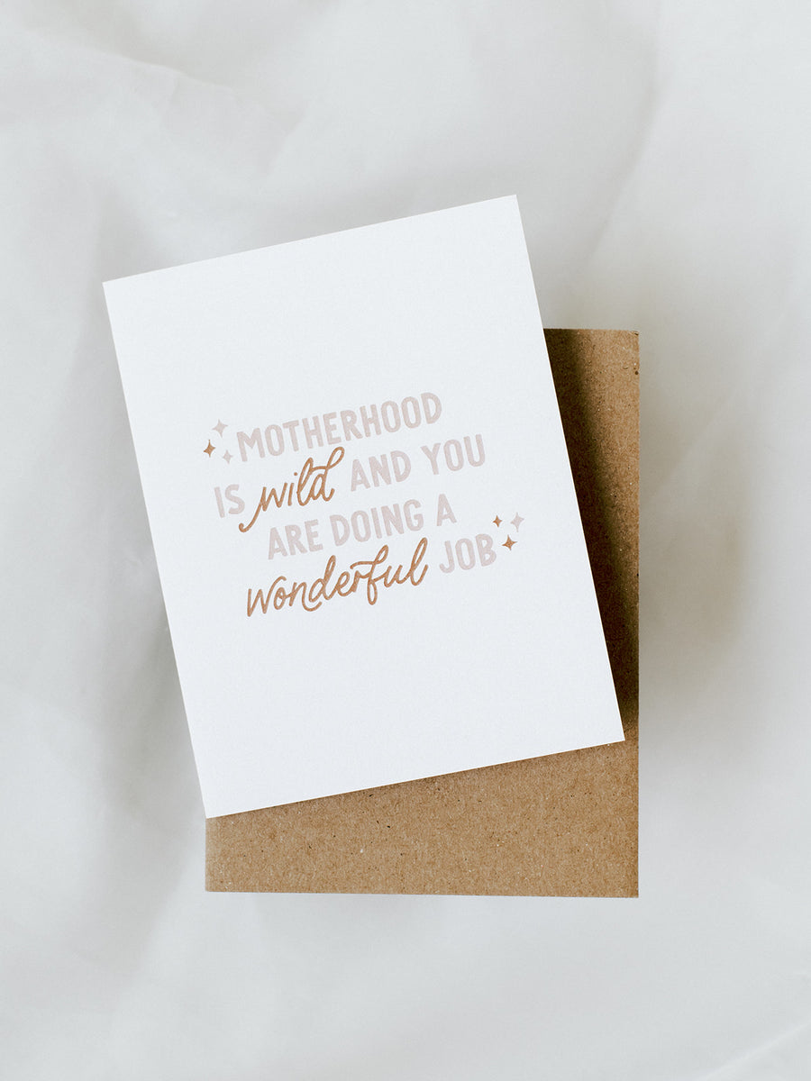 Motherhood Is Wild Greeting Card
