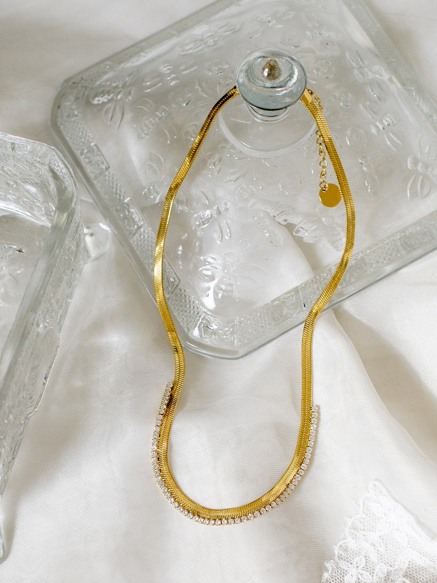 Noni Crystal Snake Chain Necklace | 2 Colors