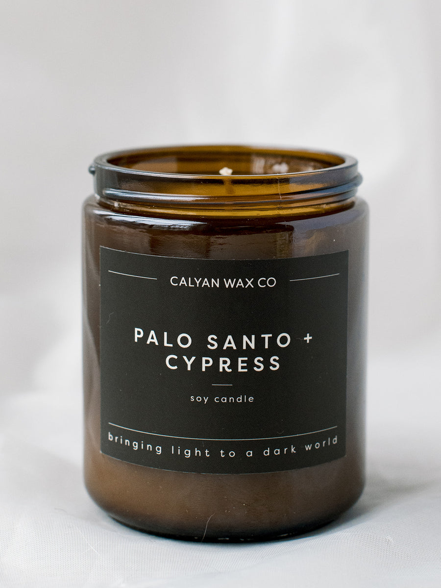 Palo Santo + Cypress | Amber Jar Soy Candle