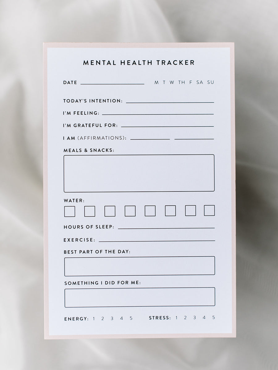 Mental Health Tracker Notepad