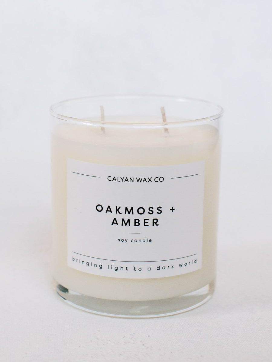 Oakmoss + Amber Glass Tumbler