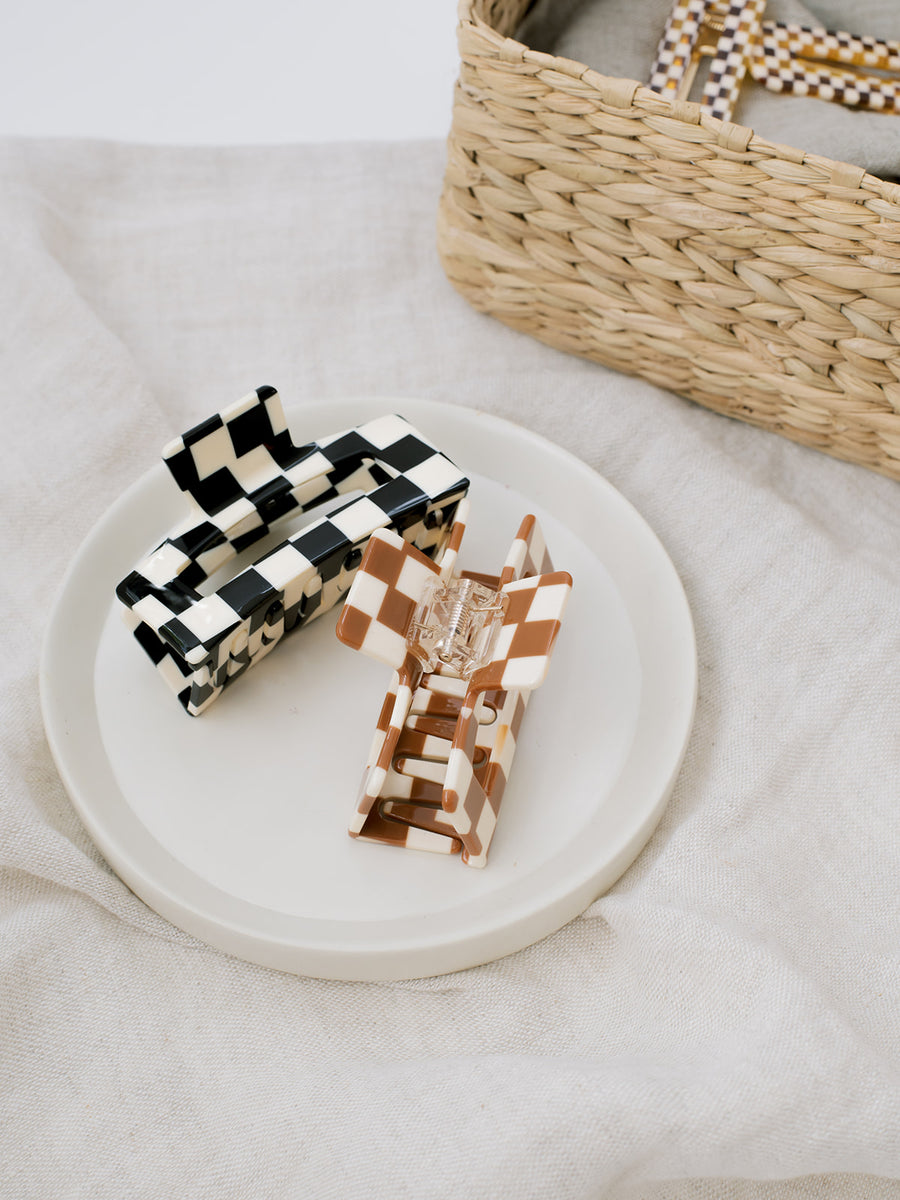 Checkered Claw Clip | 2 Colors